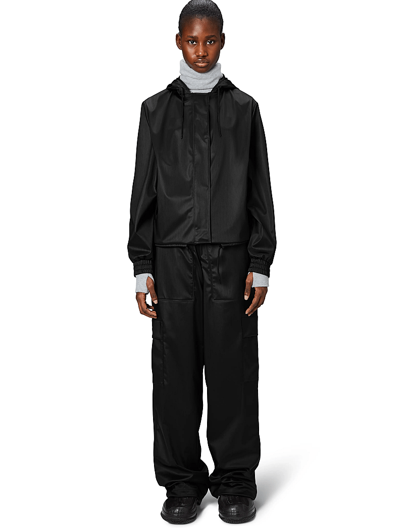 Rains - String W Jacket W3 - regnjackor - black grain - 3