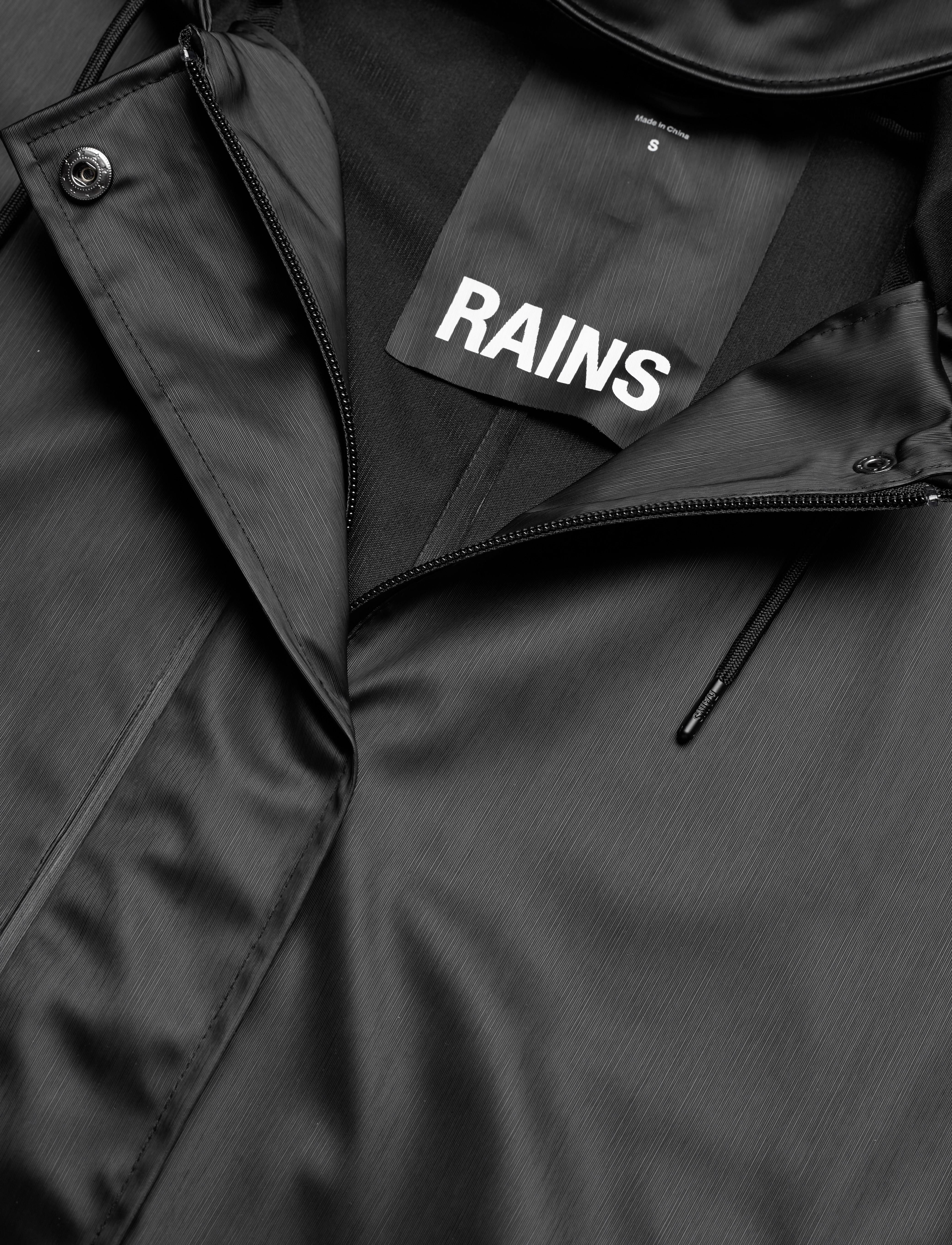 Rains - String W Jacket W3 - ytterkläder - black grain - 4