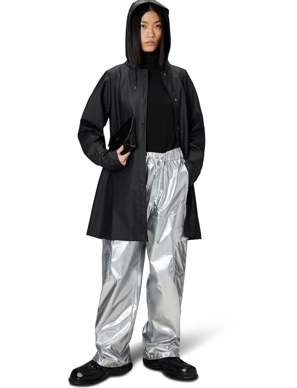 Rains - A-Line W Jacket W3 - regnjackor - black - 4