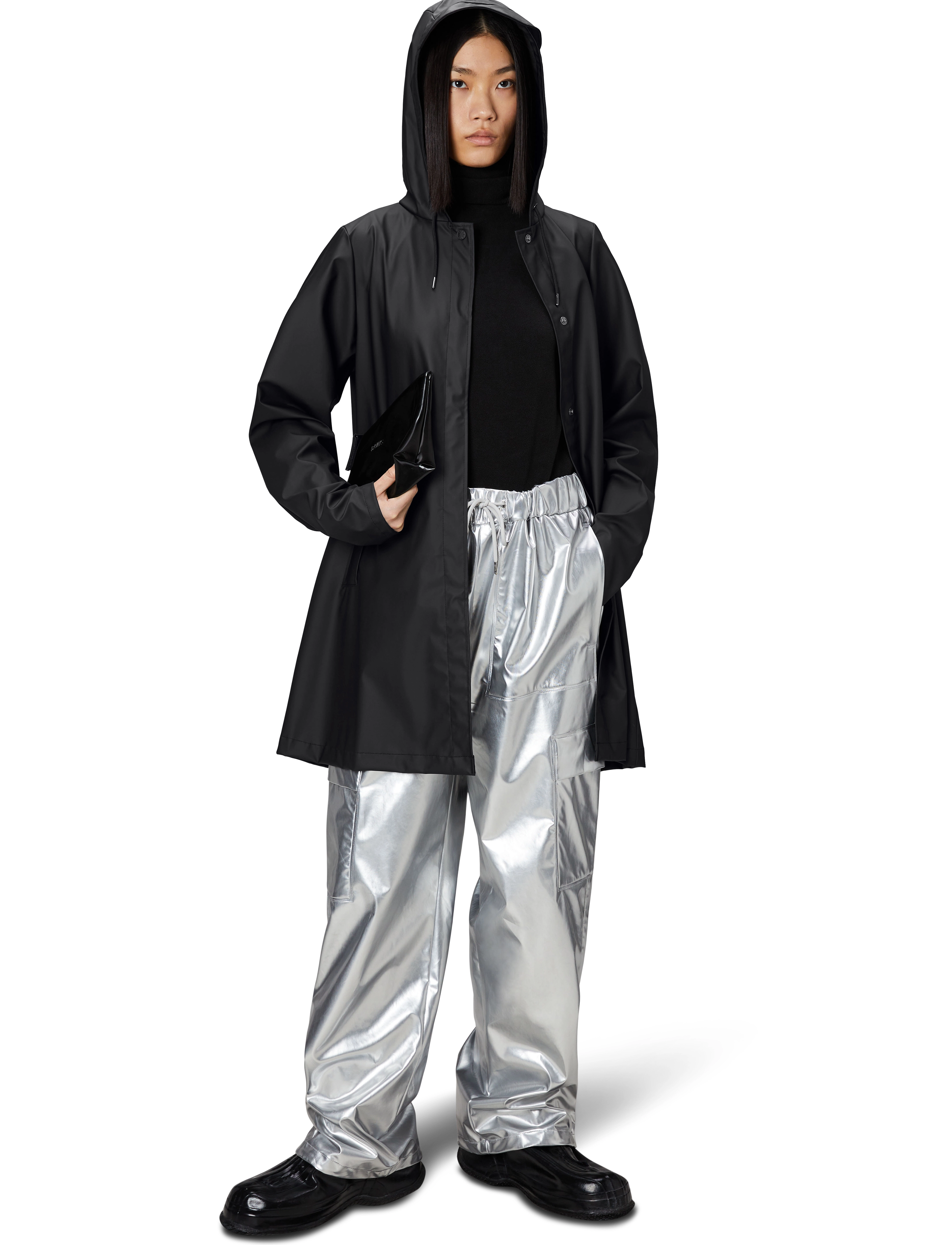 Rains - A-Line W Jacket W3 - regenmäntel - black - 4