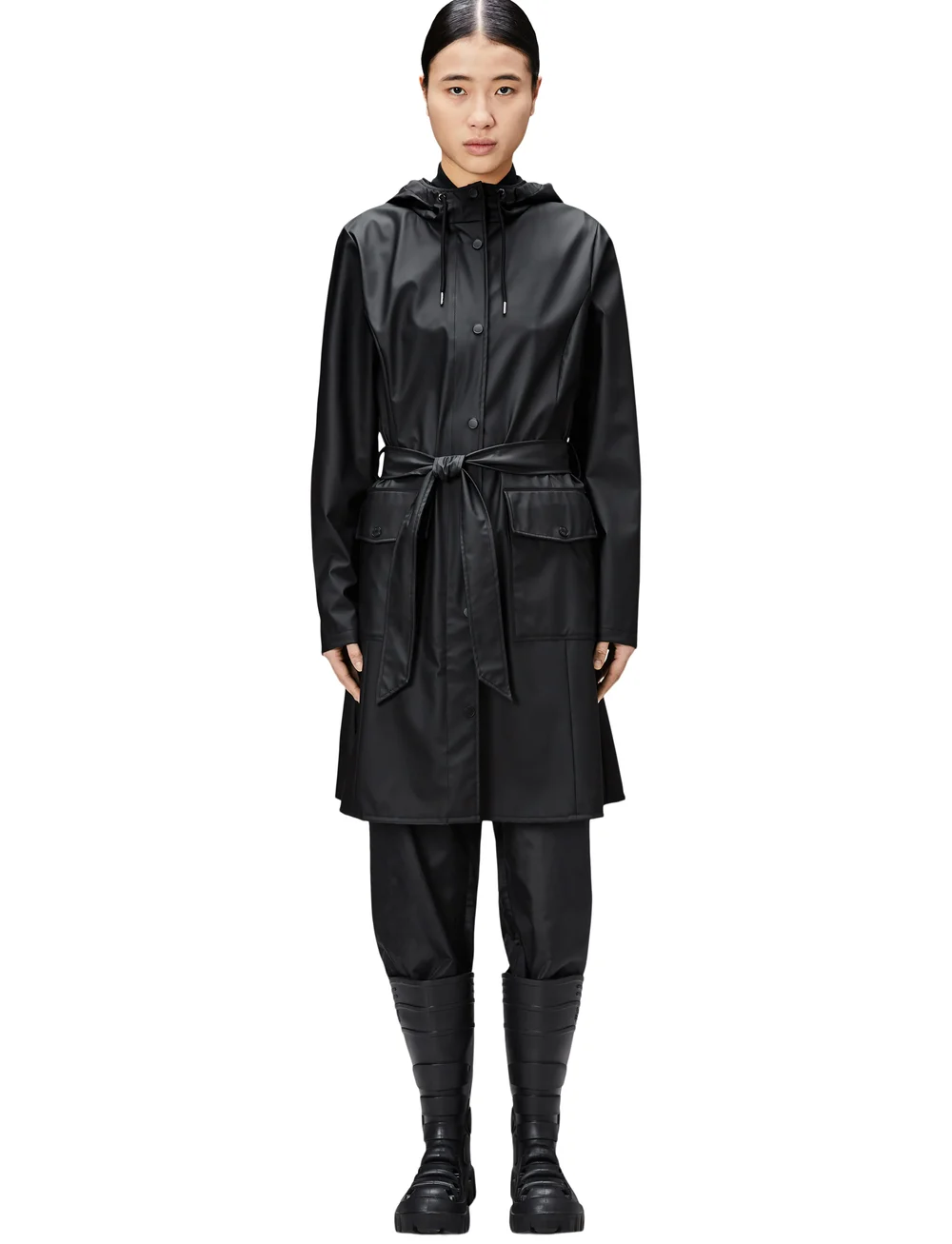 Rains - Curve W Jacket W3 - regnjackor - 01 black - 0
