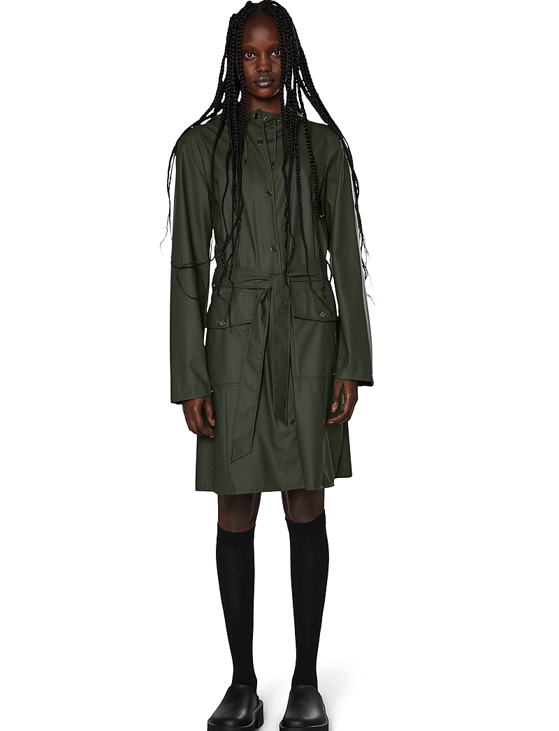Rains - Curve W Jacket W3 - regenmäntel - 03 green - 0