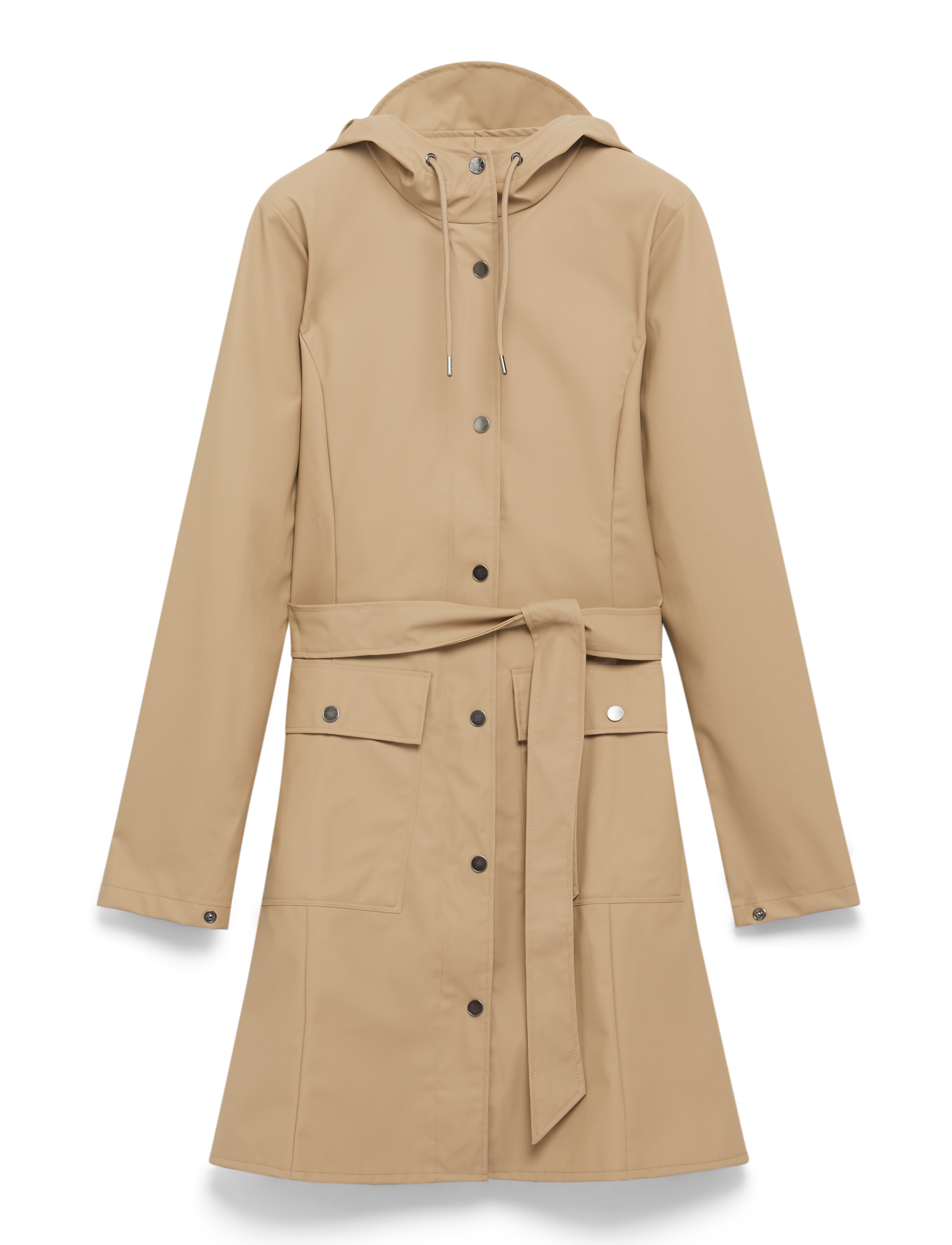 Rains - Curve Long Jacket W3 - regnjakker - beige - 1