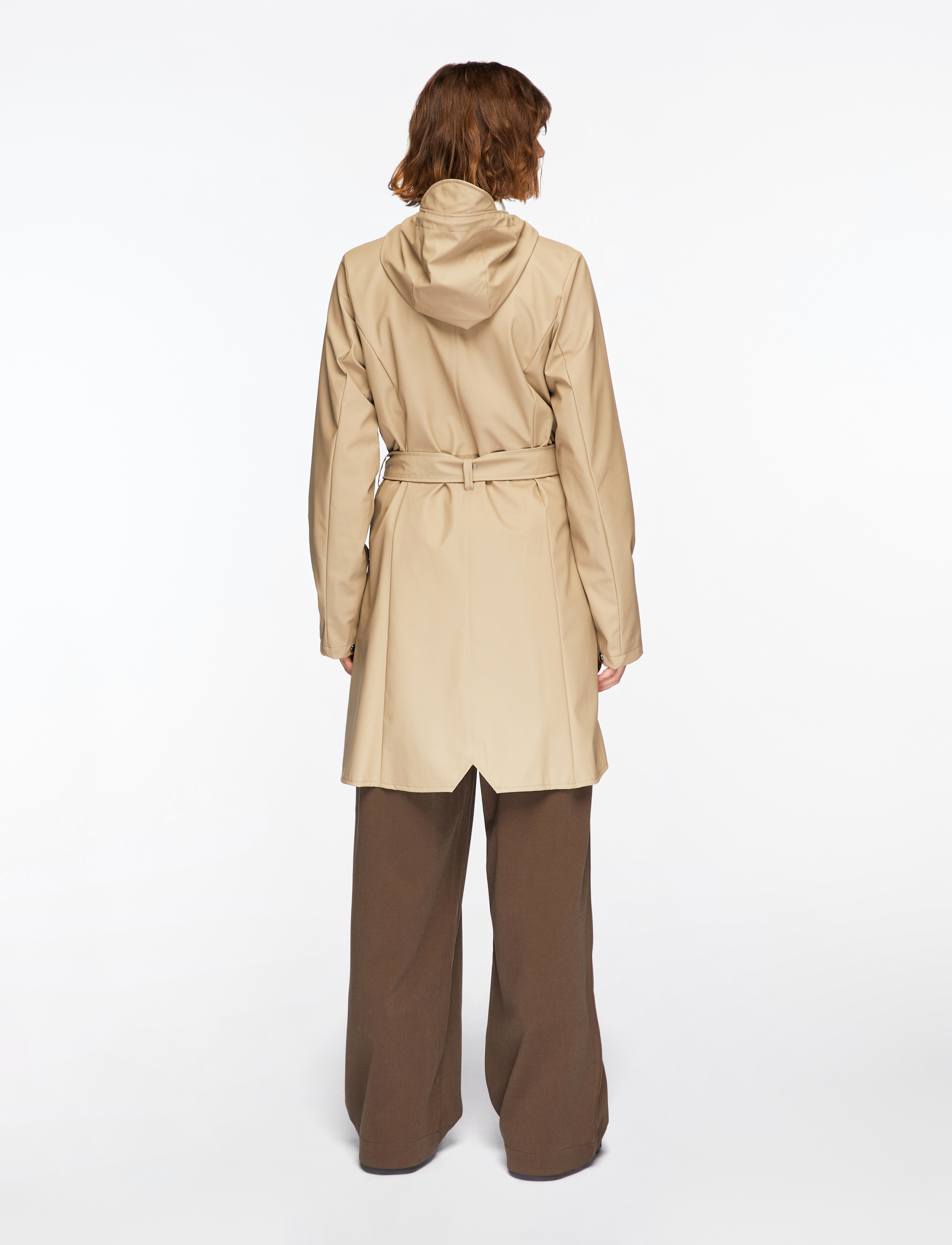 Rains - Curve Long Jacket W3 - regnjakker - beige - 4
