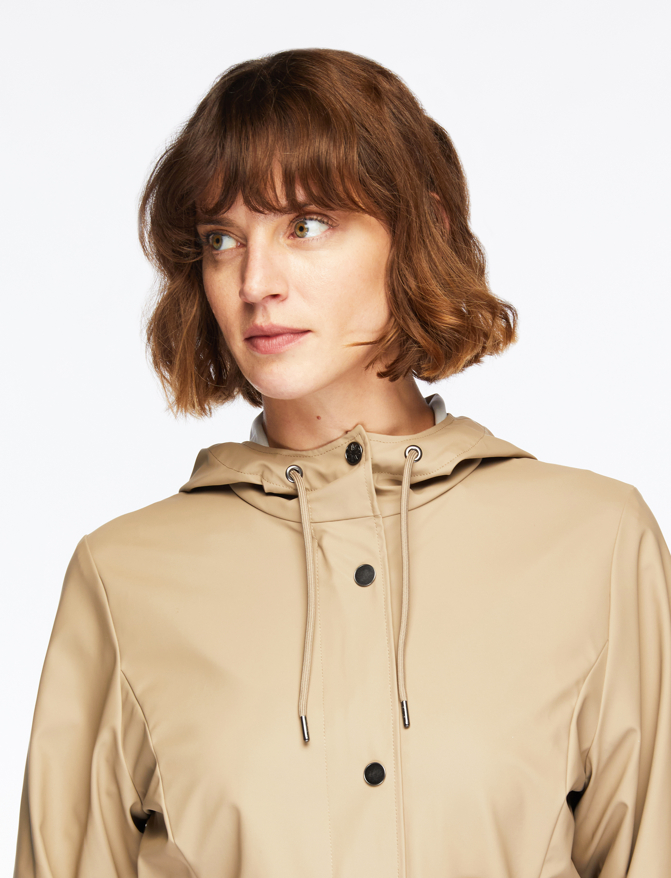 Rains - Curve Long Jacket W3 - regenmäntel - beige - 5