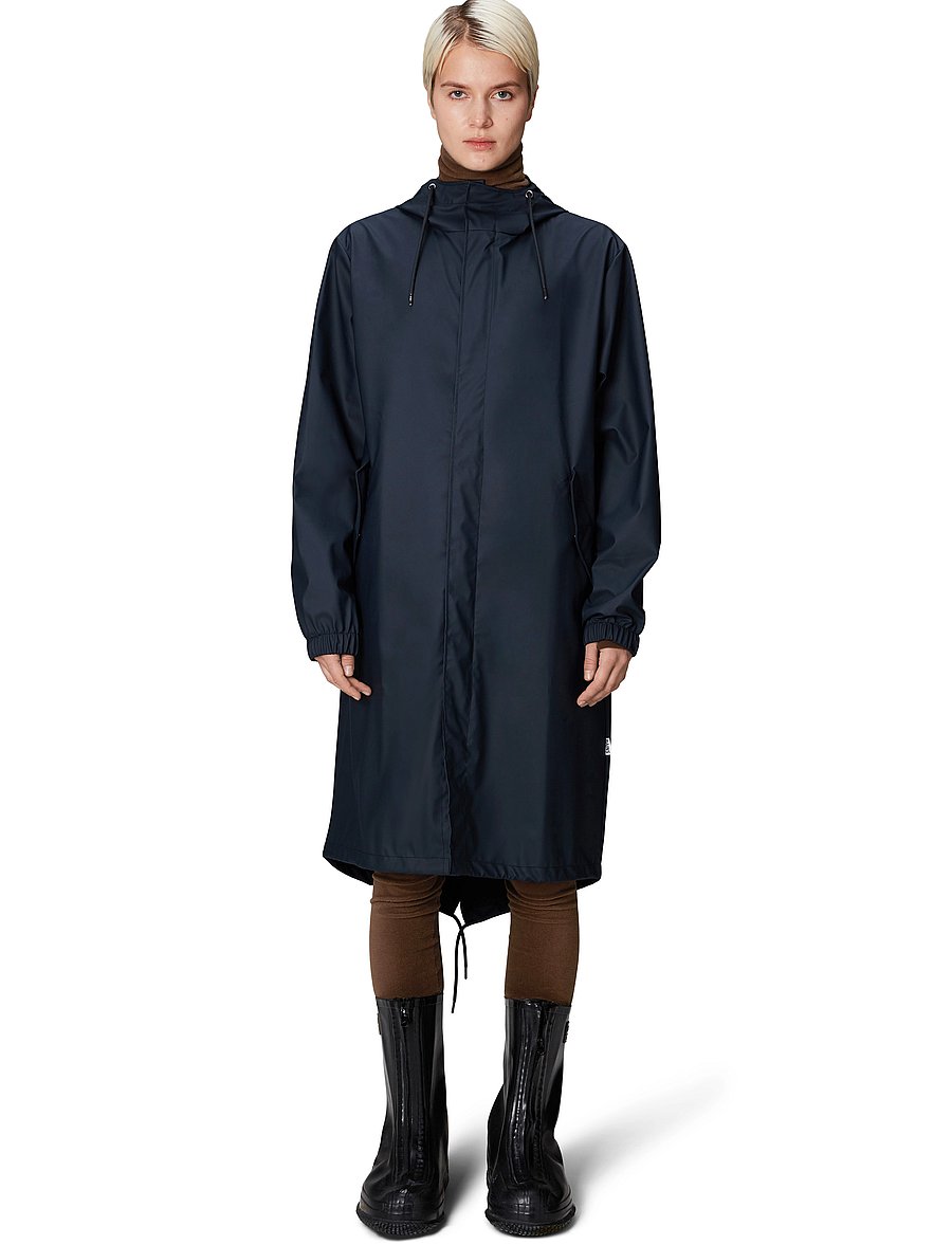 Rains - Fishtail Parka W3 - regnjakker - 47 navy - 0