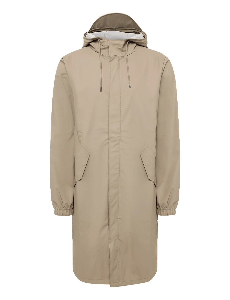 Rains - Fishtail Parka W3 - regnjackor - beige - 0