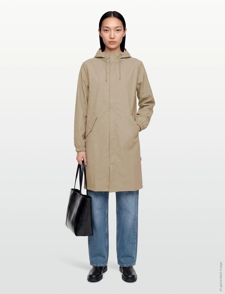 Rains - Fishtail Parka W3 - regenmäntel - beige - 0