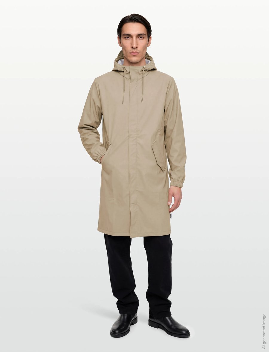 Rains - Fishtail Parka W3 - regenmäntel - beige - 4