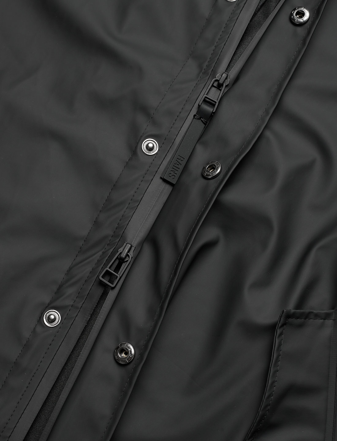 Rains - Fishtail Parka W3 - regenmäntel - black - 5
