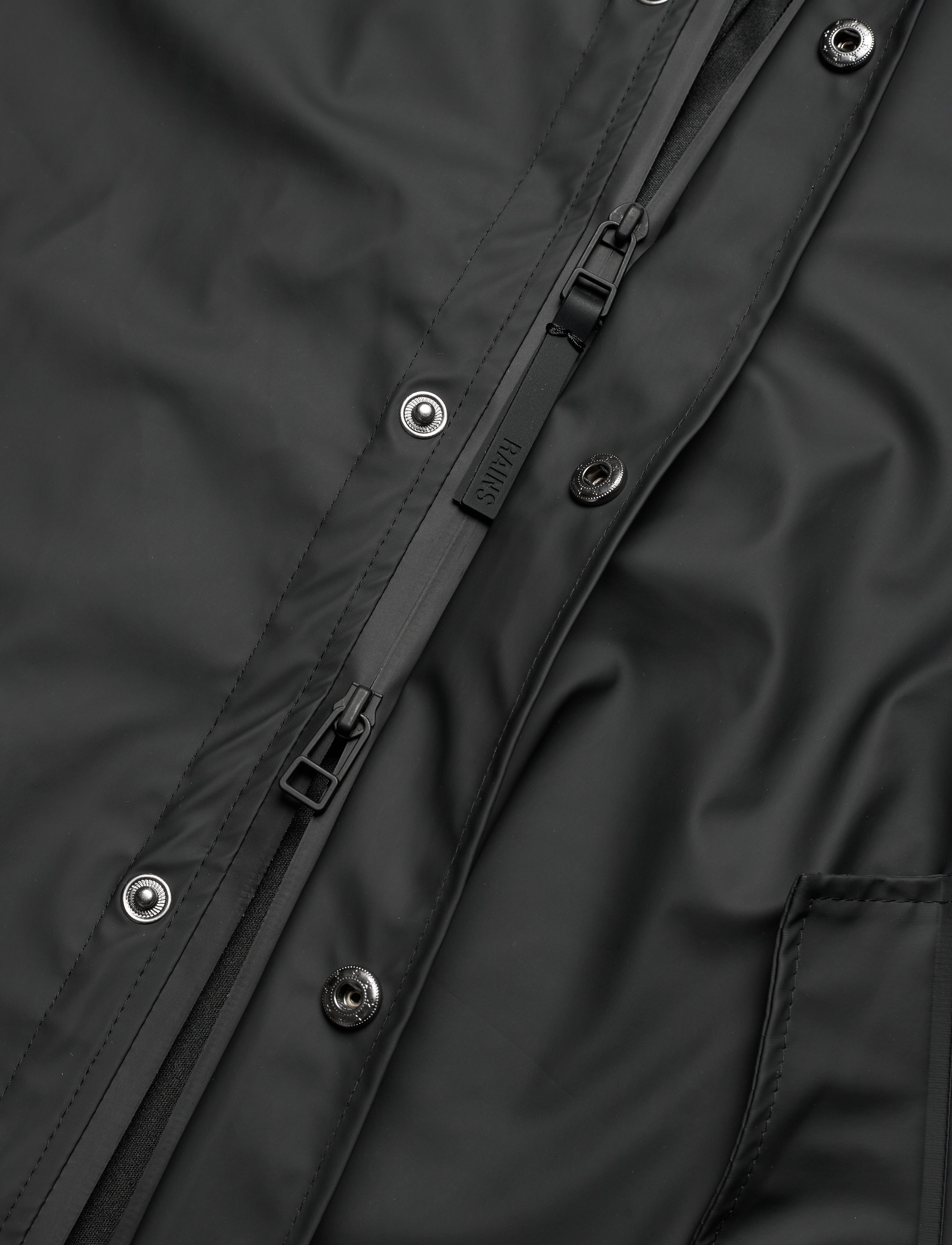 Rains - Fishtail Parka W3 - lietpalčiai - black - 5