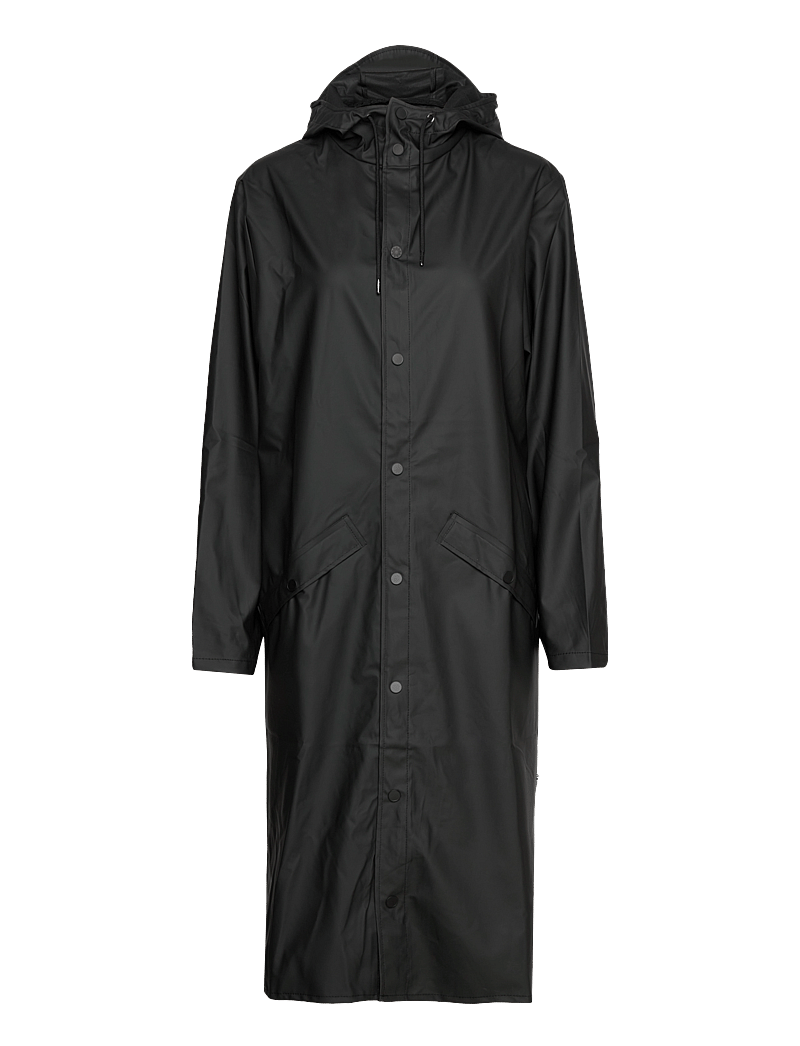Rains - Longer Jacket W3 - regnjakker - black - 1