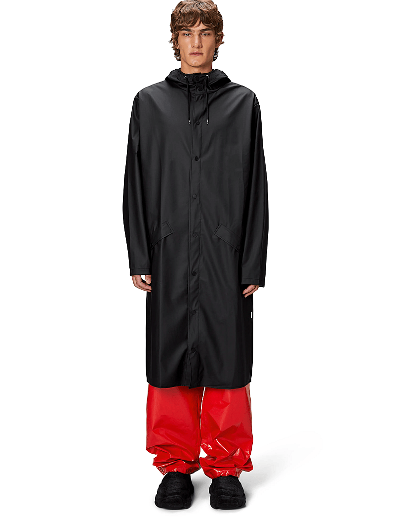 Rains - Longer Jacket W3 - regnjakker - black - 0