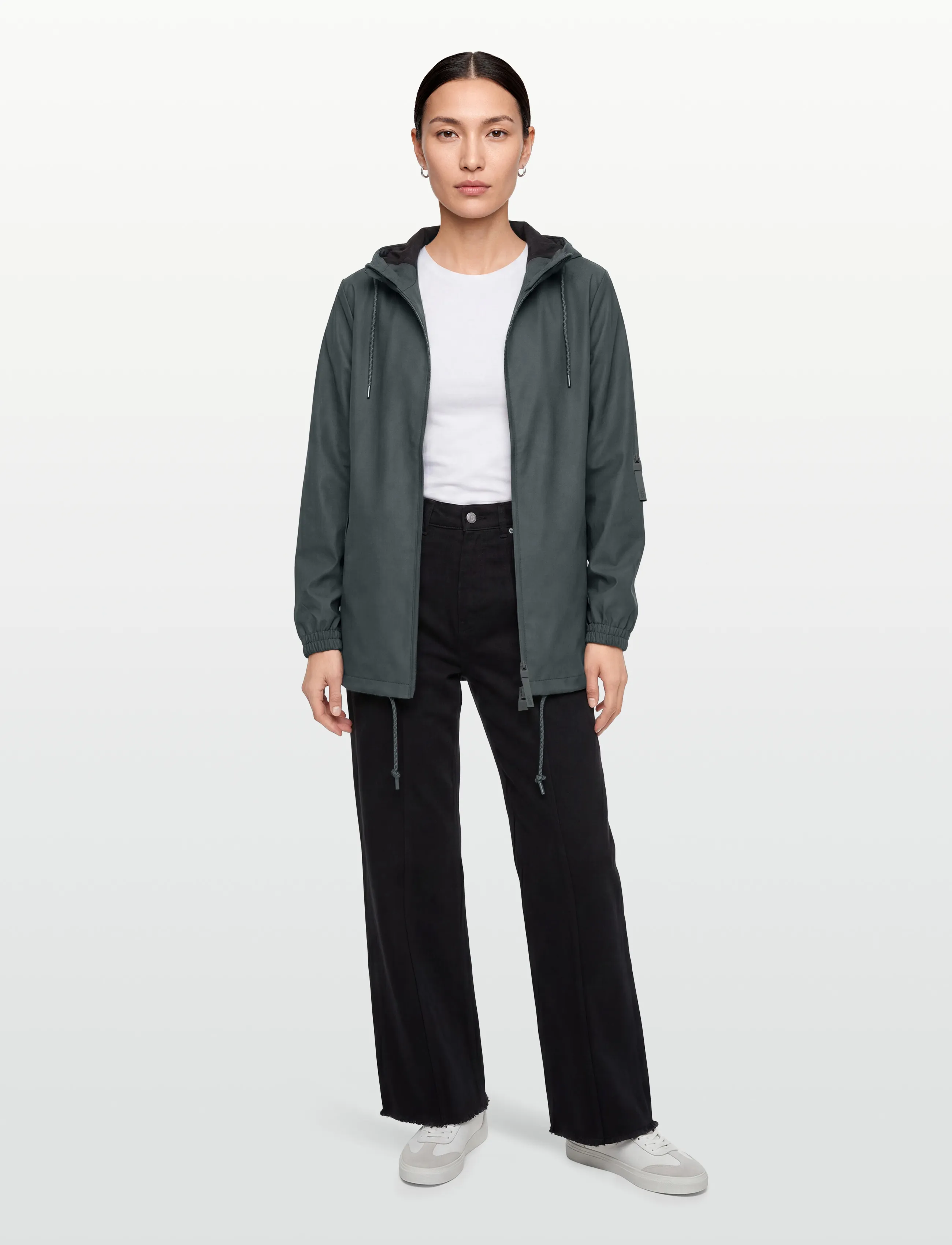 Rains Storm Breaker W3 Black-M, M, Rainwear, Grau - Rain Coats, Frauen