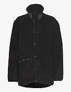 Long Heavy Fleece Jacket - 01 BLACK