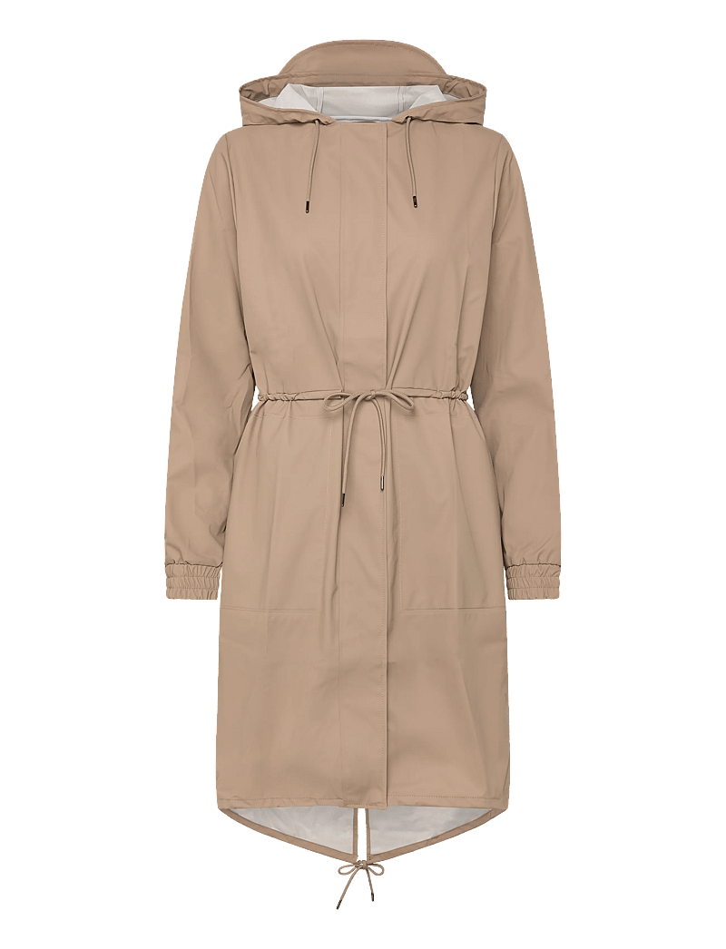 Rains - String W Parka W3 - regnjackor - beige - 0