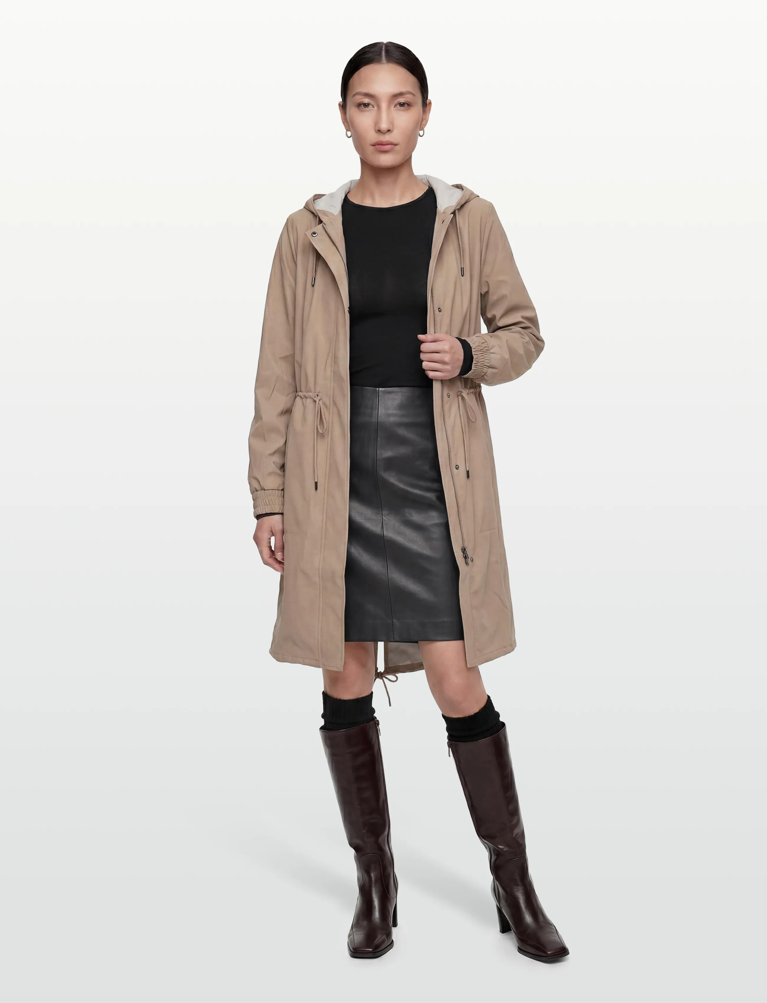 Rains String W Parka W3, M, Rainwear, Beige - Rain Coats, Frauen
