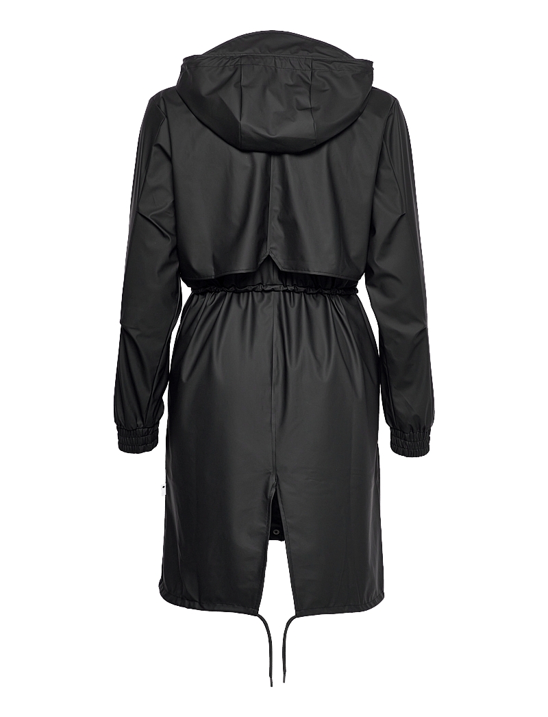Rains - String W Parka W3 - regnjakker - black - 2