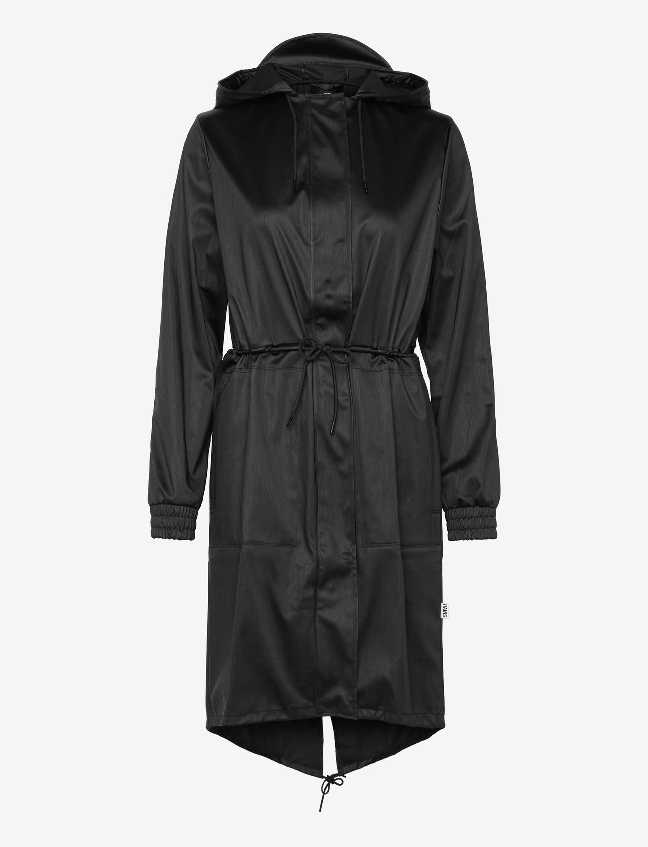 Rains - String W Parka W3 - regenmäntel - black grain - 0