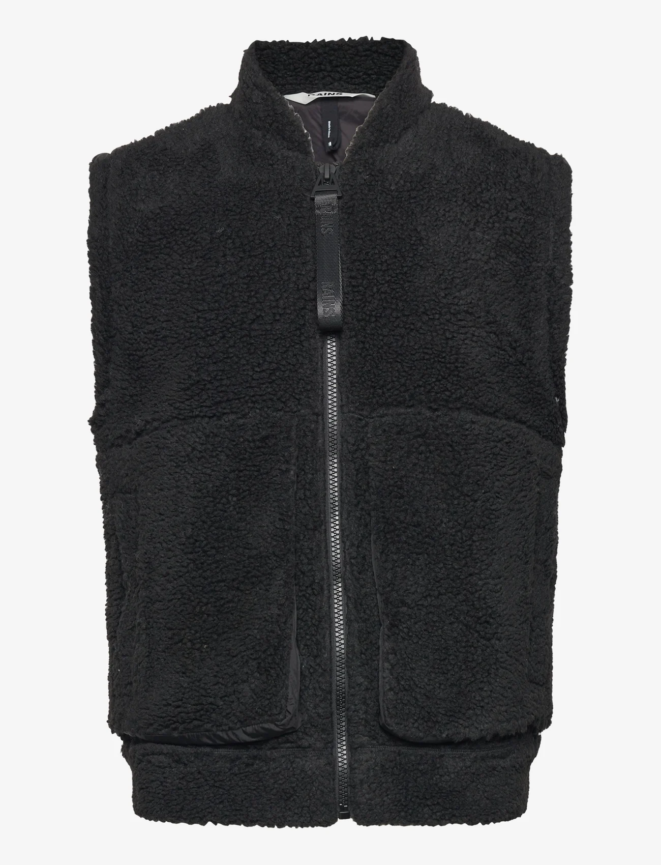 Rains - Kofu Fleece Bomber Vest T1 - mouwloze vesten - black - 0