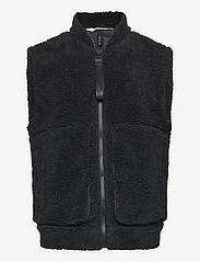 Rains - Kofu Fleece Bomber Vest T1 - puffer-vestid - black - 0