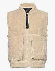 Rains - Kofu Fleece Bomber Vest T1 - puffer vests - sand - 0