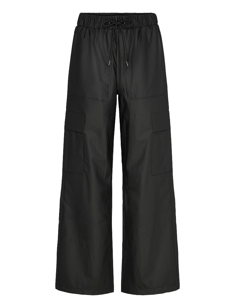 Rains - Cargo Rain Pants Wide W3 - ytterkläder - black - 0