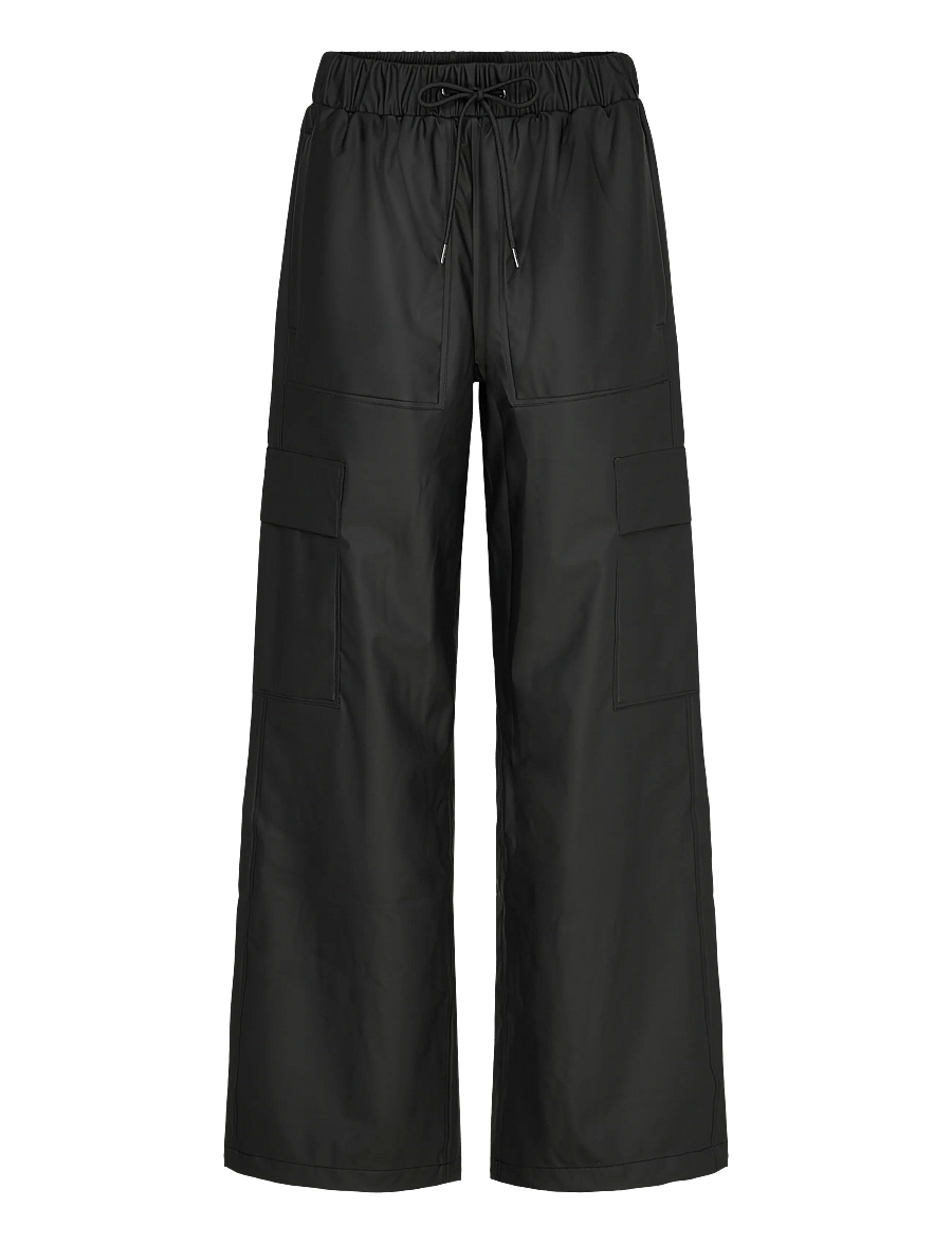 Rains - Cargo Rain Pants Wide W3 - ytterkläder - black - 1