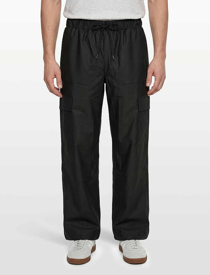 Rains - Cargo Rain Pants Wide W3 - neperšlampamosios kelnės - black - 3