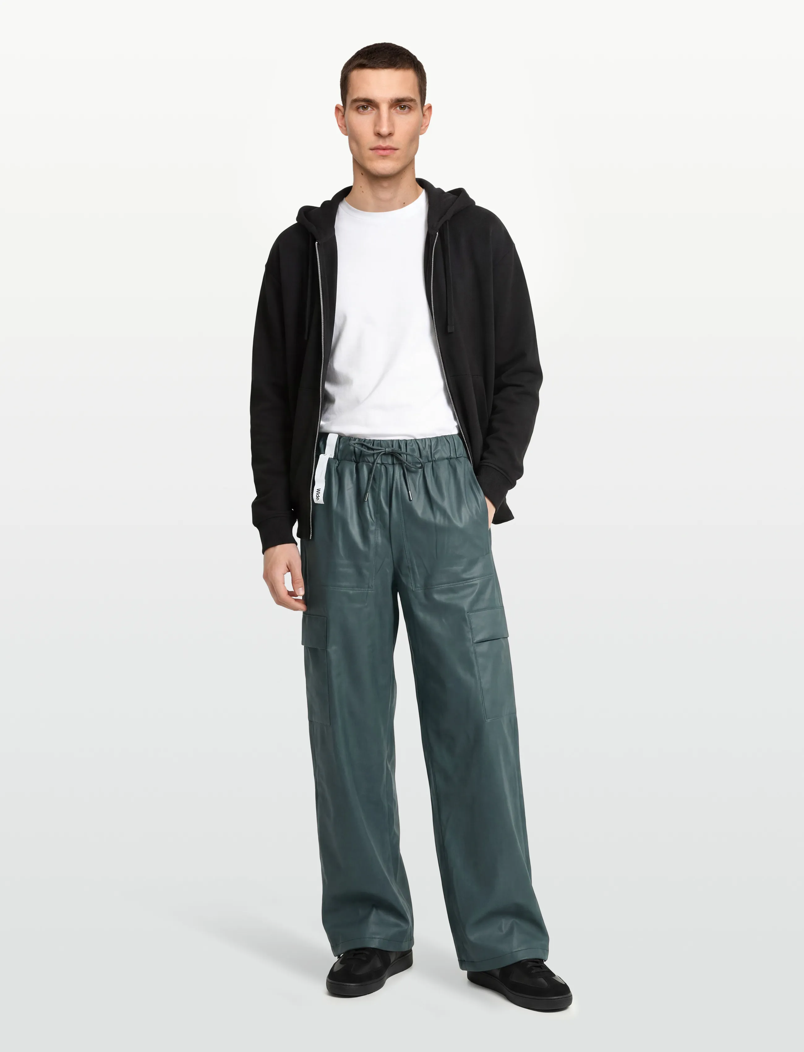 Rains Cargo Rain Pants Wide W3, S, Trousers, Grün - Pants, Frauen