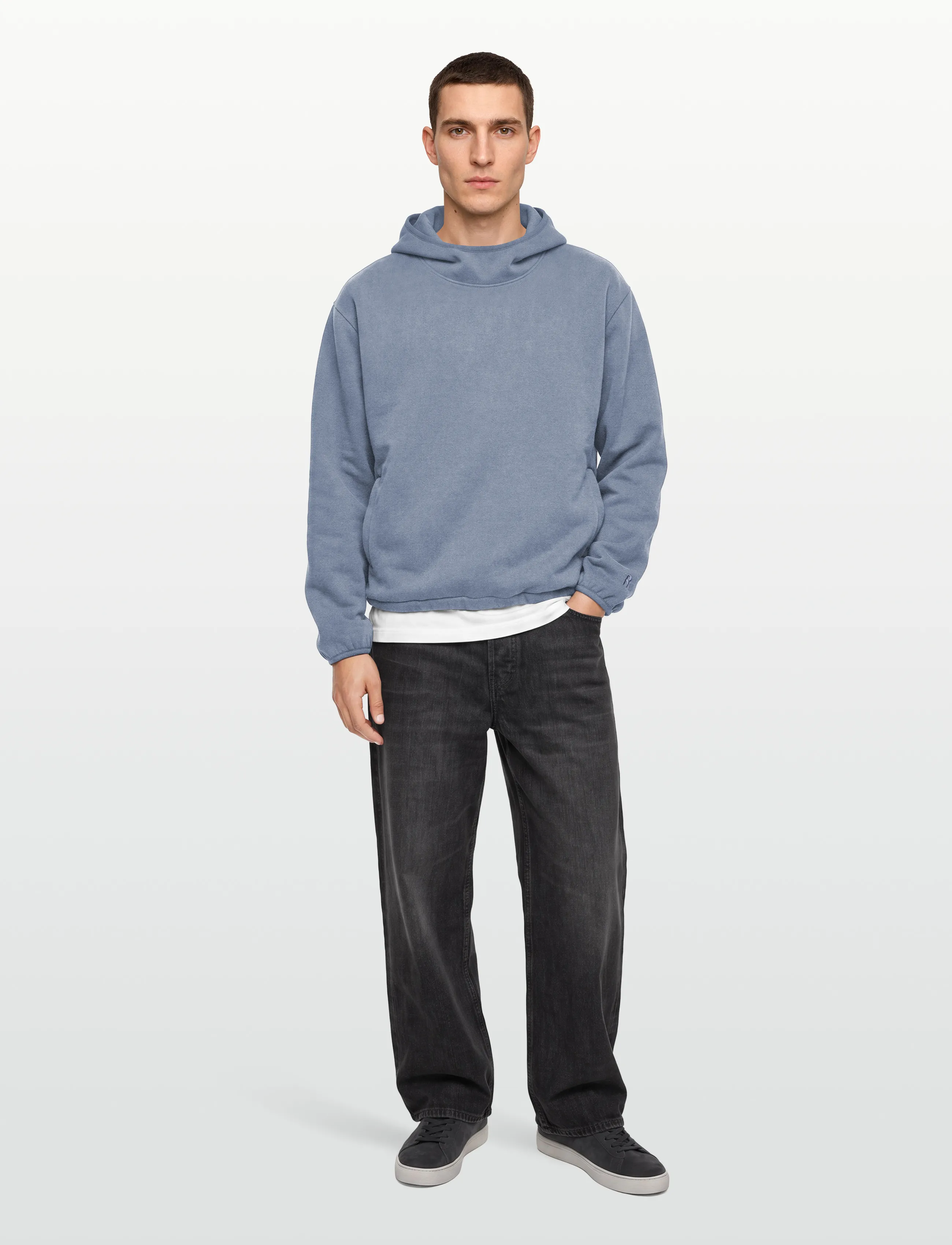 Rains Fleece Hoodie, XS, Sweatshirts & Hoodies, Blau - Männerswear