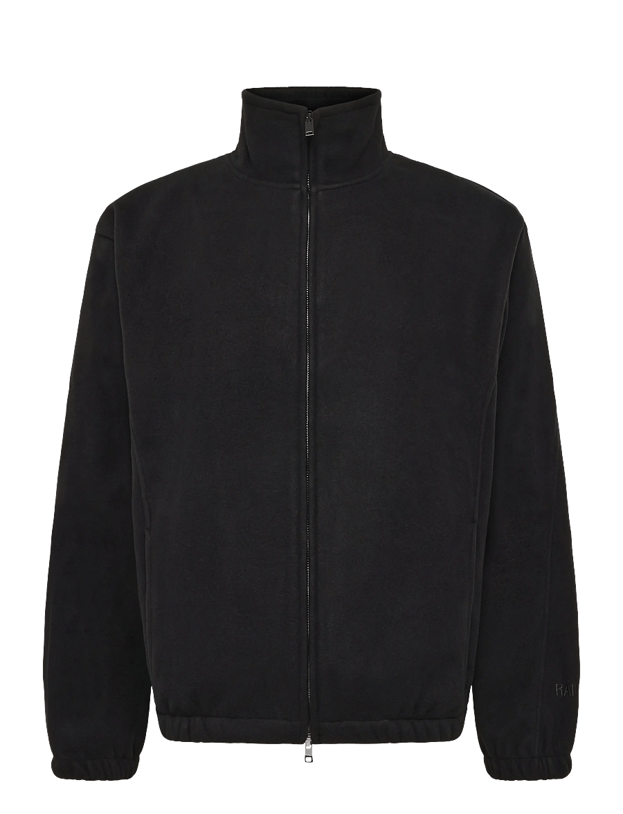 Rains - Fleece Zip Jacket - fleecetrøjer - black - 0
