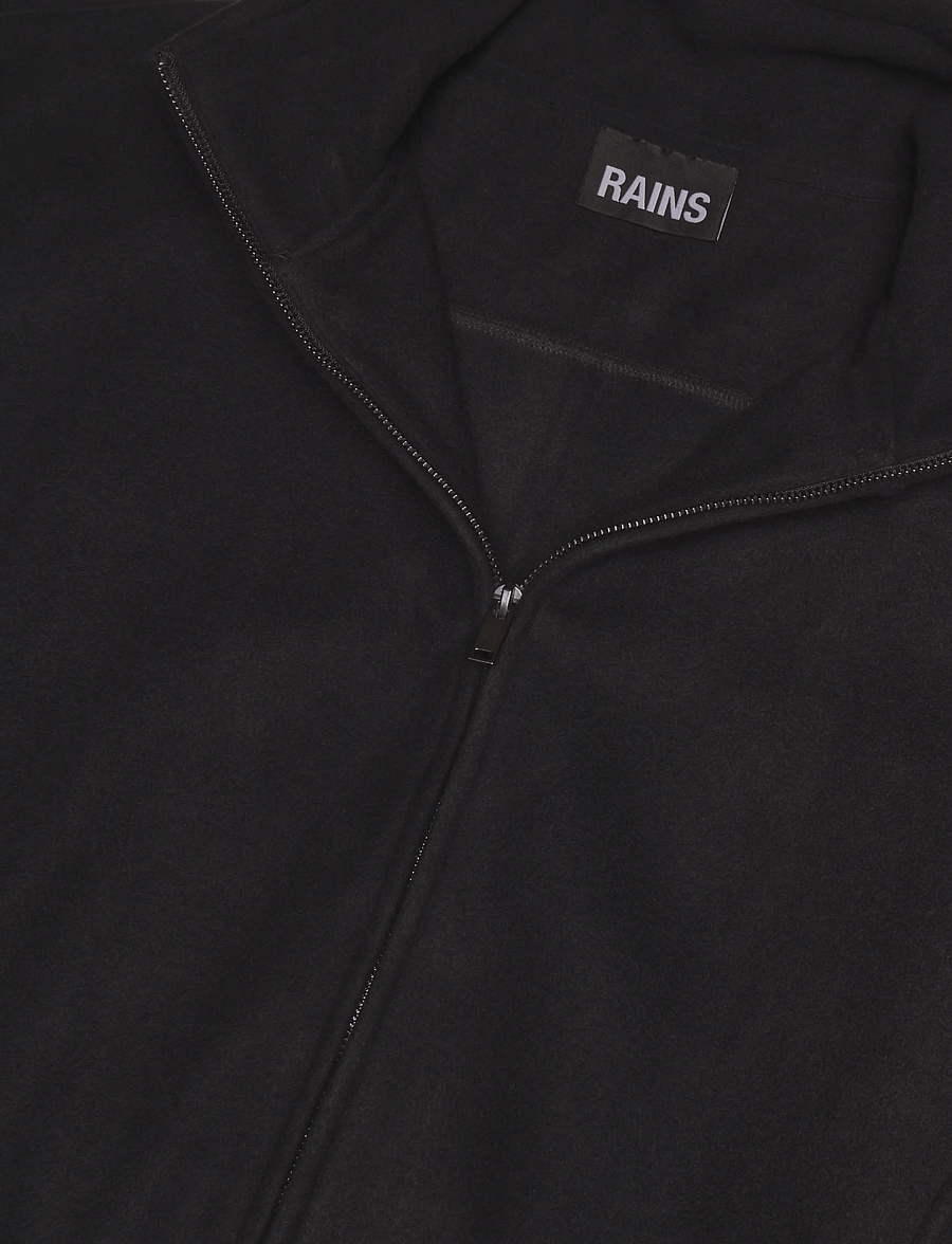 Rains - Fleece Zip Jacket - fleecetrøjer - black - 2