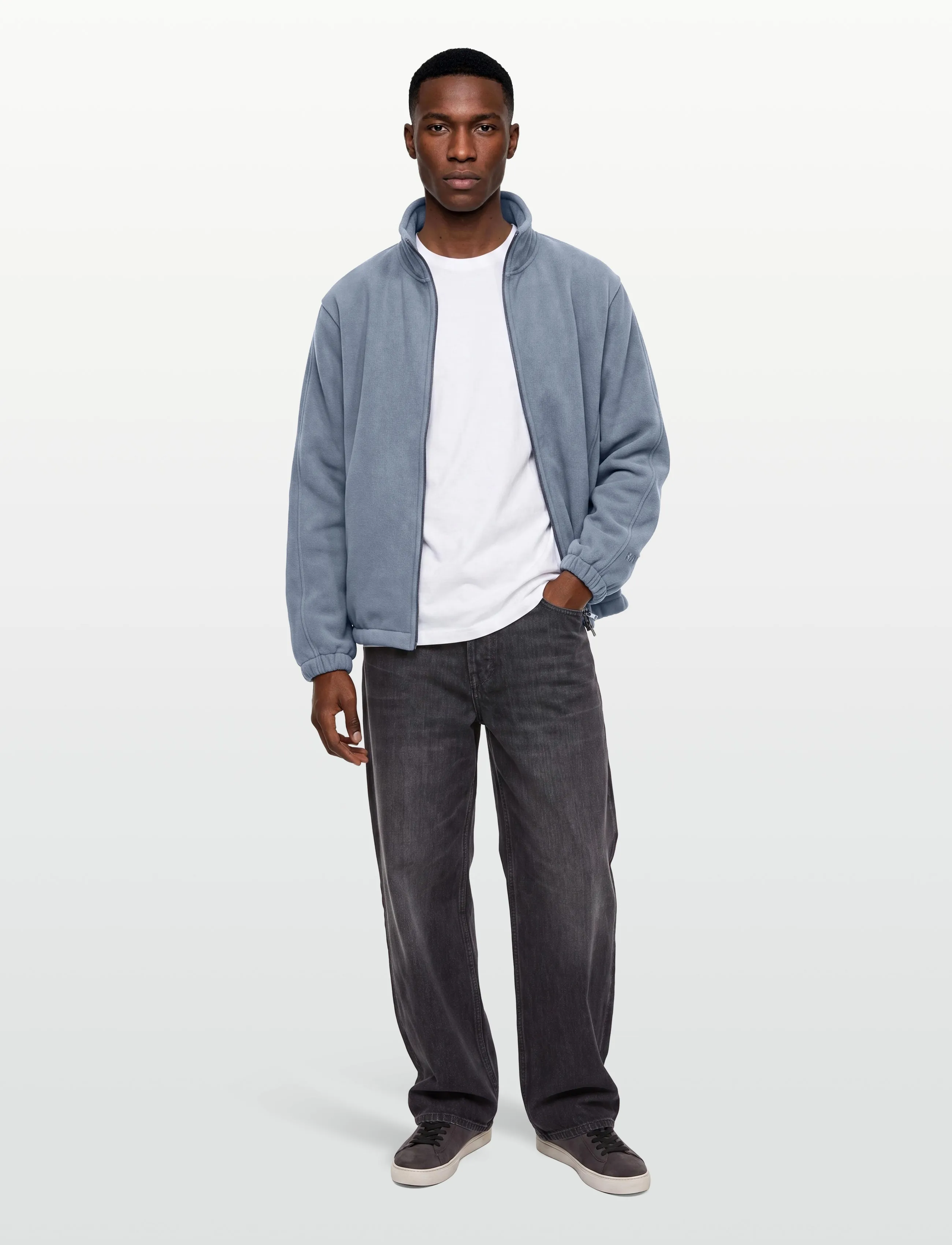 Rains Fleece Zip Jacket, XS, Sweatshirts & Hoodies, Blau - Fleeces, Männerswear
