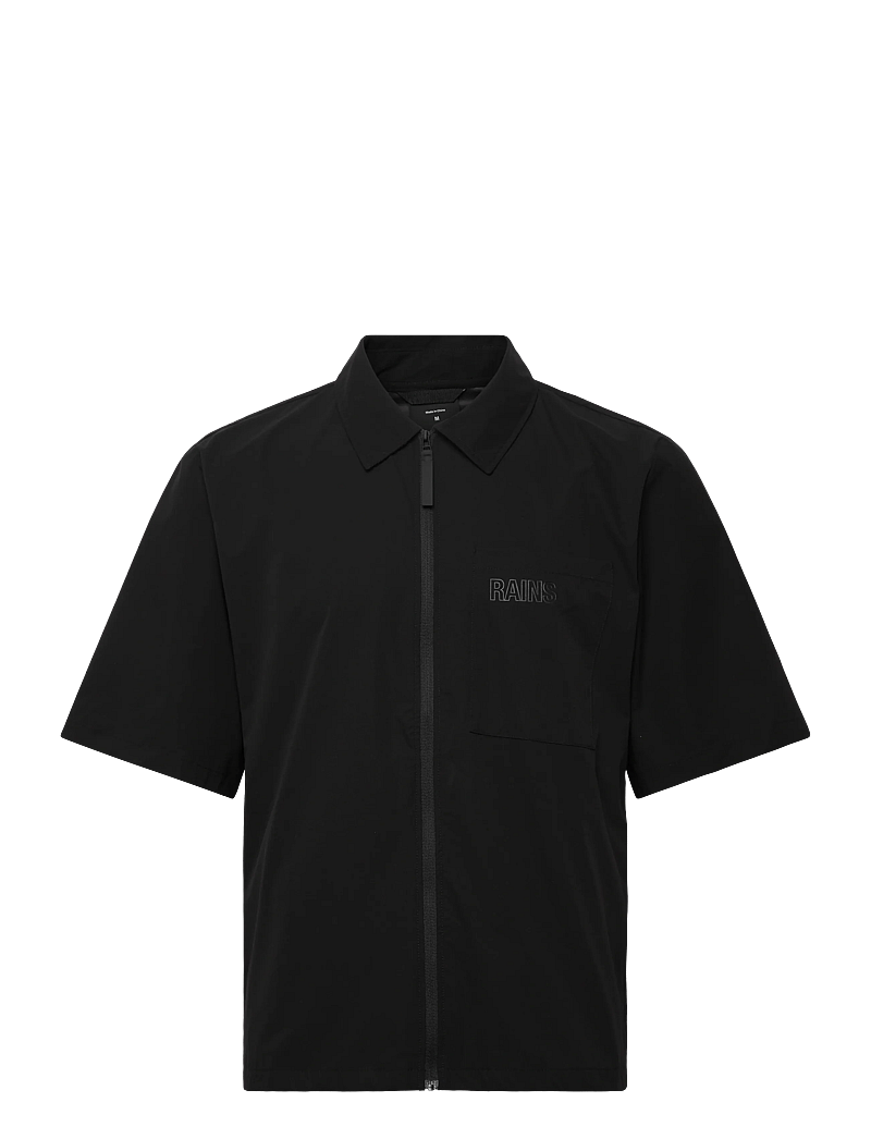 Rains - Mito Short Sleeve Shirt - lyhythihaiset kauluspaidat - black - 1