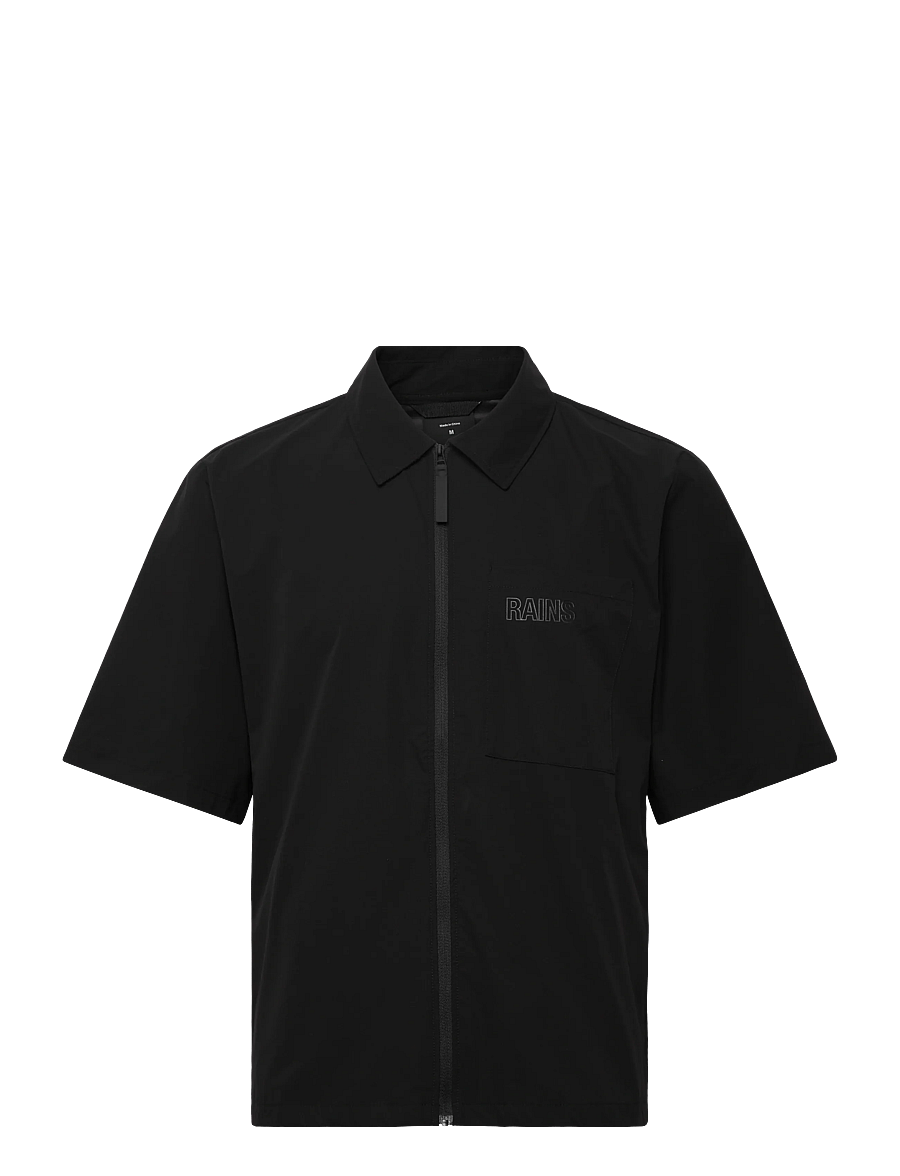Rains - Mito Short Sleeve Shirt - kortärmade skjortor - black - 1