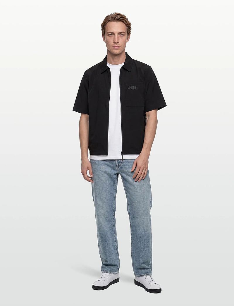 Rains - Mito Short Sleeve Shirt - lyhythihaiset kauluspaidat - black - 0