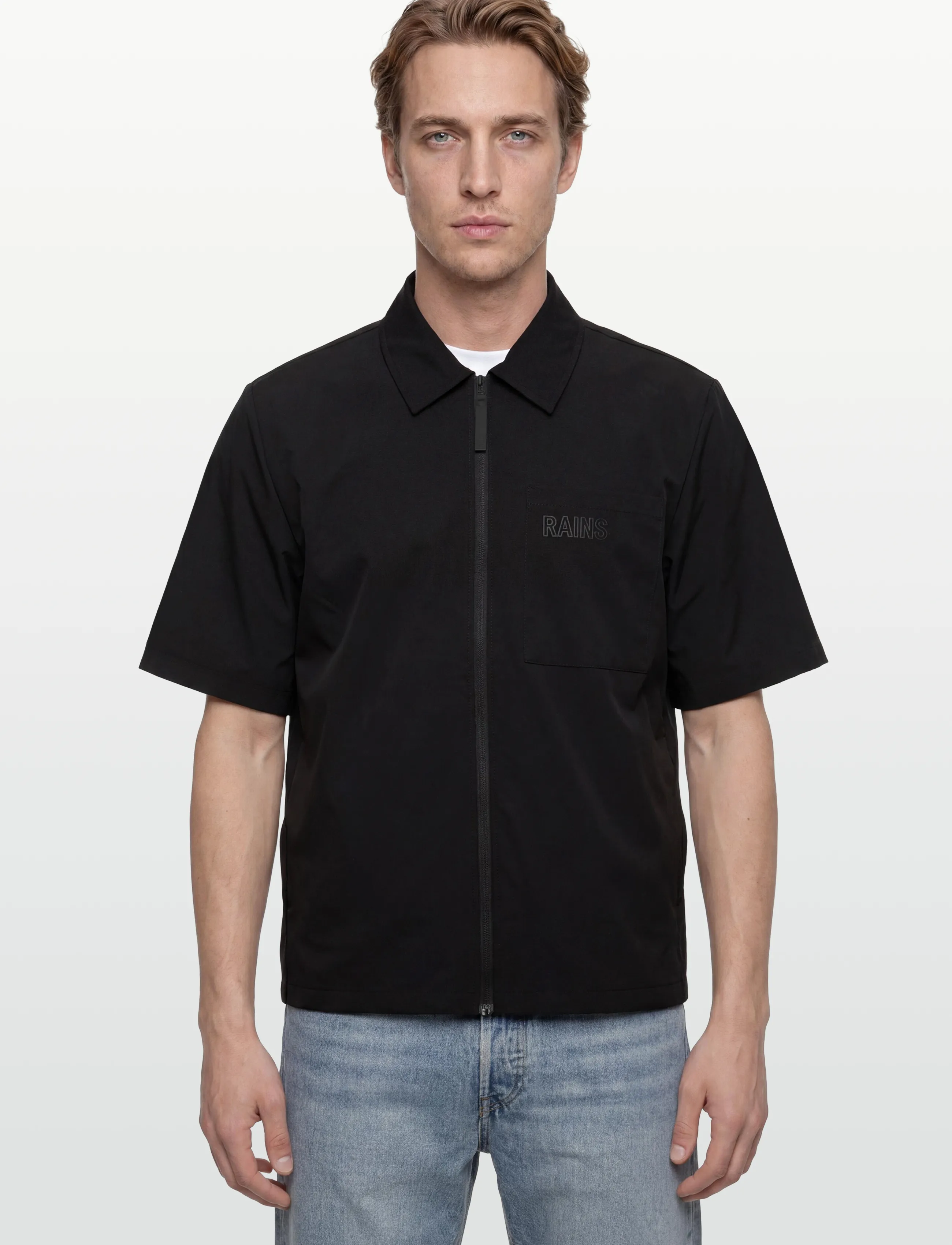 Rains - Mito Short Sleeve Shirt - short-sleeved shirts - black - 3