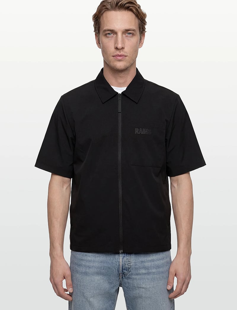 Rains - Mito Short Sleeve Shirt - lyhythihaiset kauluspaidat - black - 3