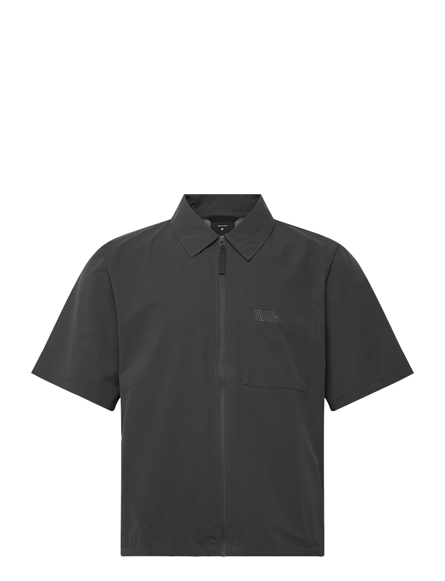 Rains - Mito Short Sleeve Shirt - kortärmade skjortor - dark grey - 1