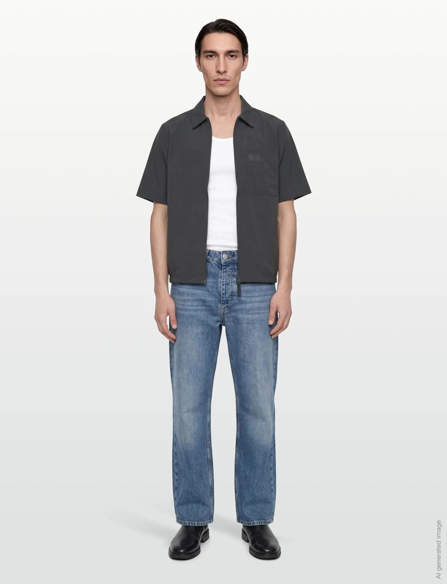 Rains - Mito Short Sleeve Shirt - Überhemden - dark grey - 0