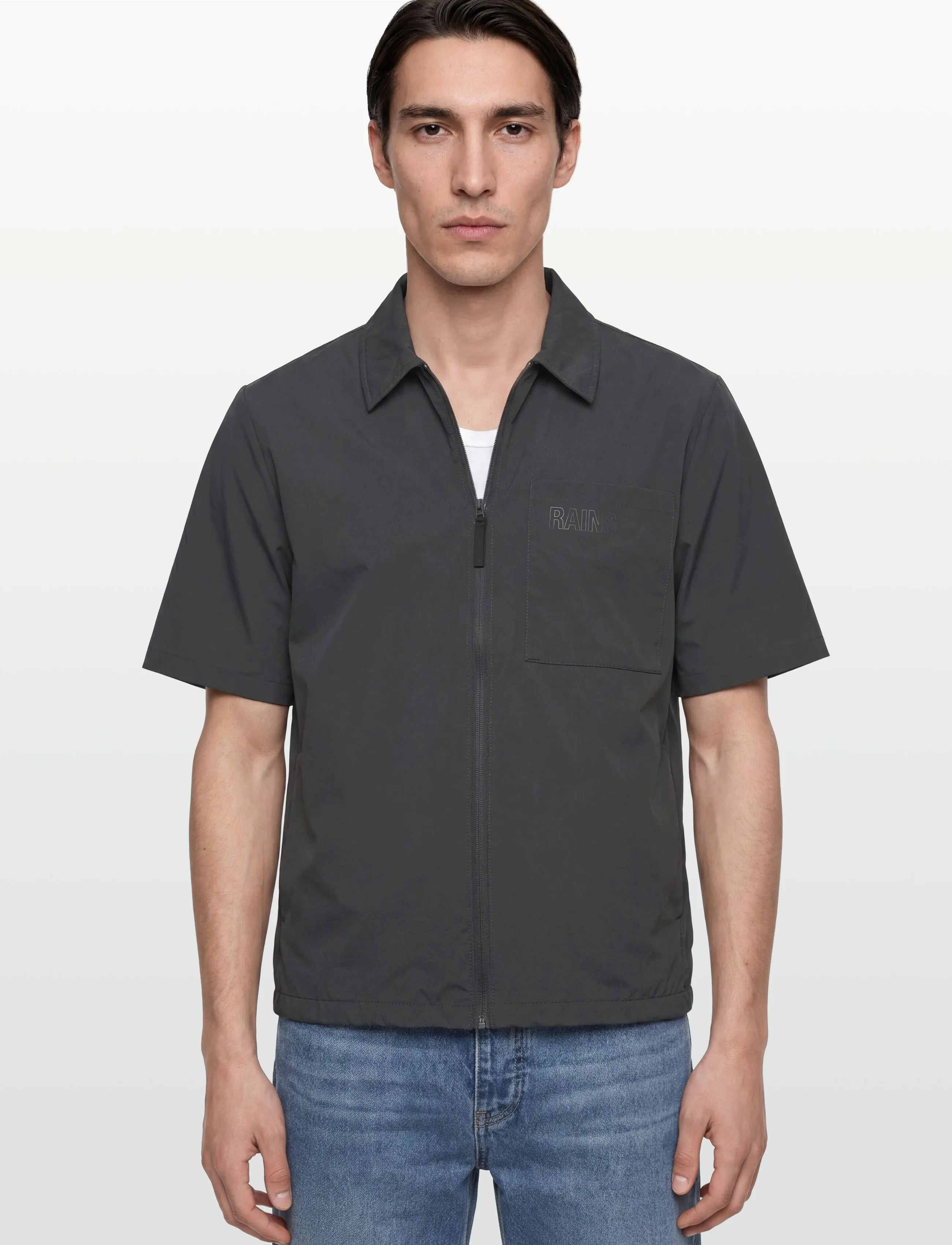 Rains - Mito Short Sleeve Shirt - Überhemden - dark grey - 3