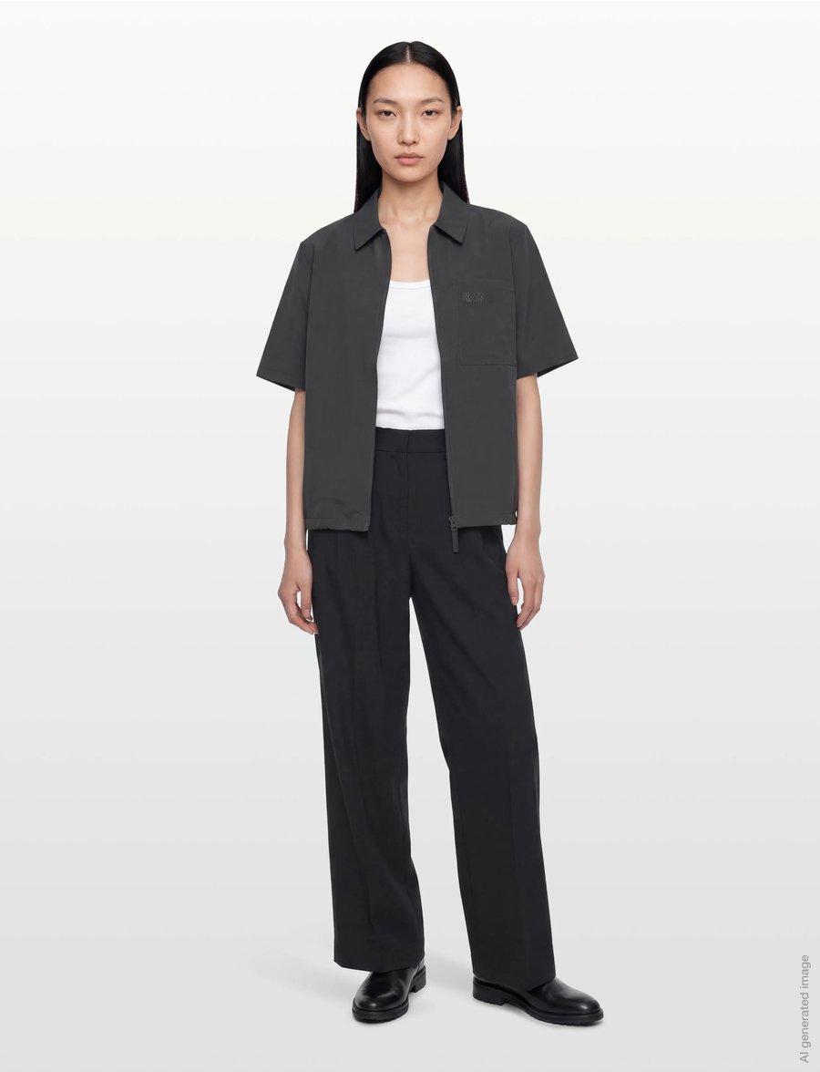 Rains - Mito Short Sleeve Shirt - Überhemden - dark grey - 4