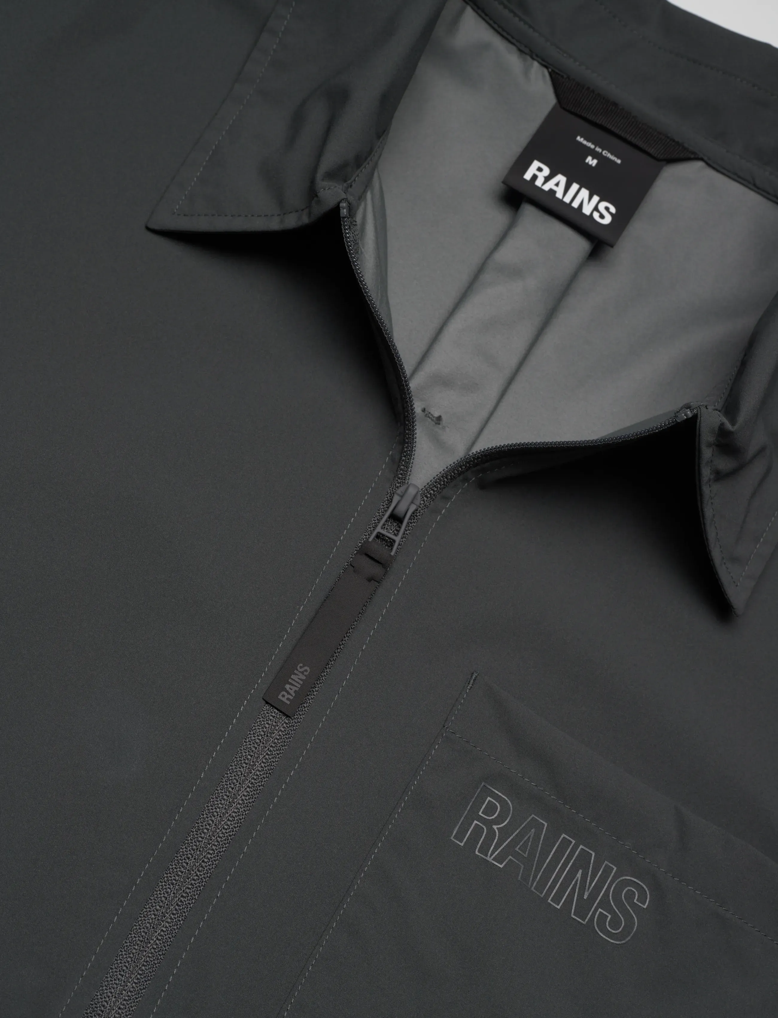 Rains - Mito Short Sleeve Shirt - short-sleeved shirts - dark grey - 5