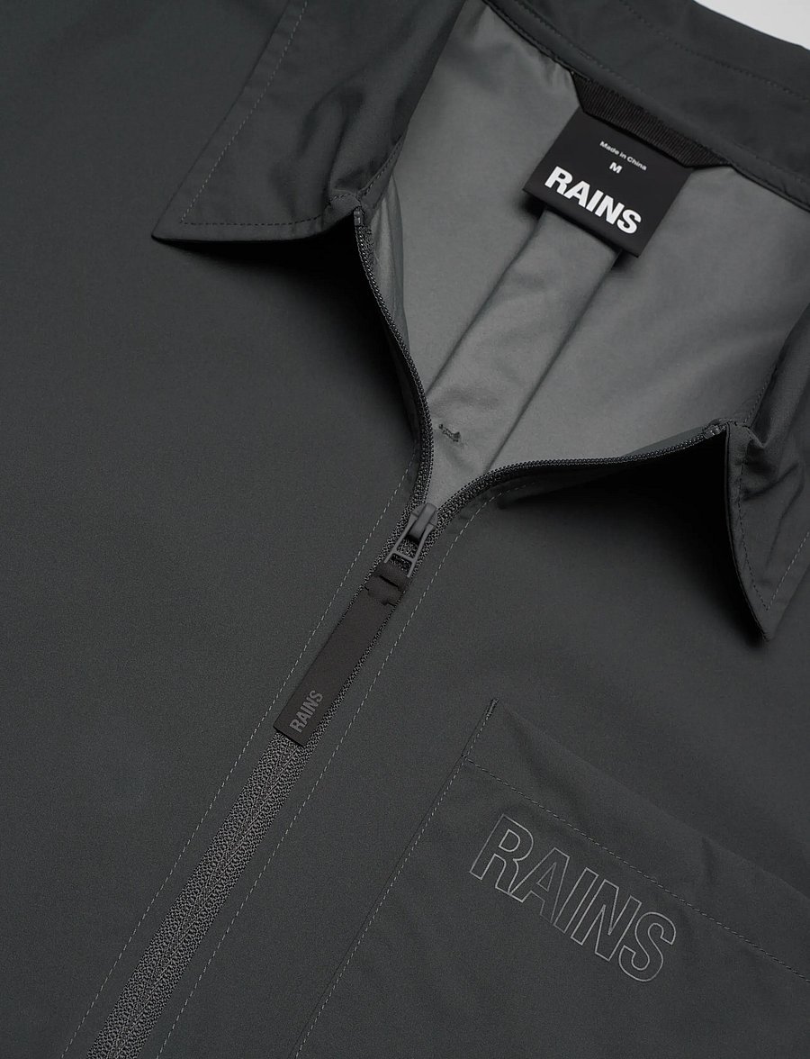 Rains - Mito Short Sleeve Shirt - kortärmade skjortor - dark grey - 5