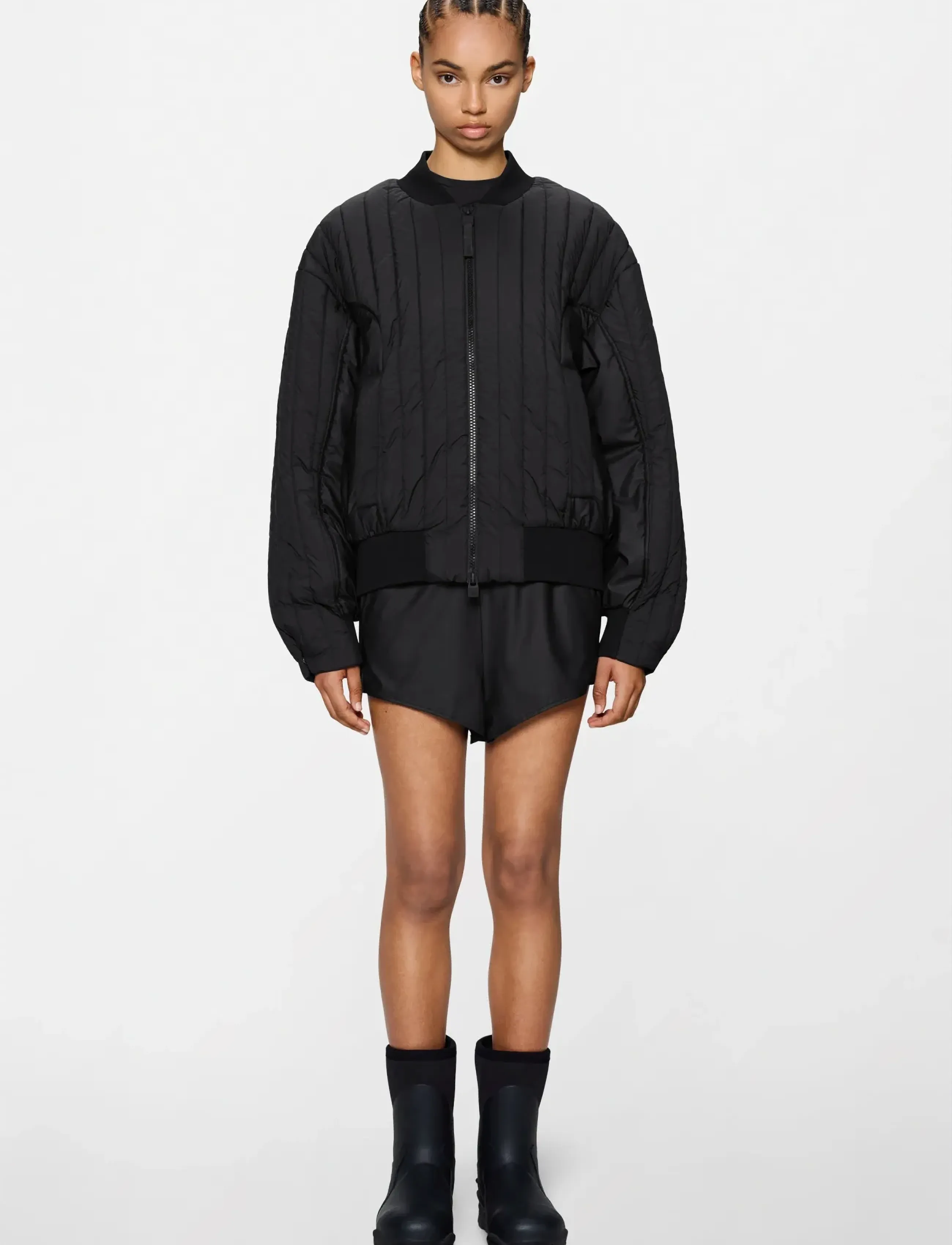 Rains Koya Vision Bomber Jacket T1 - Transitional Layering - BLACK / black