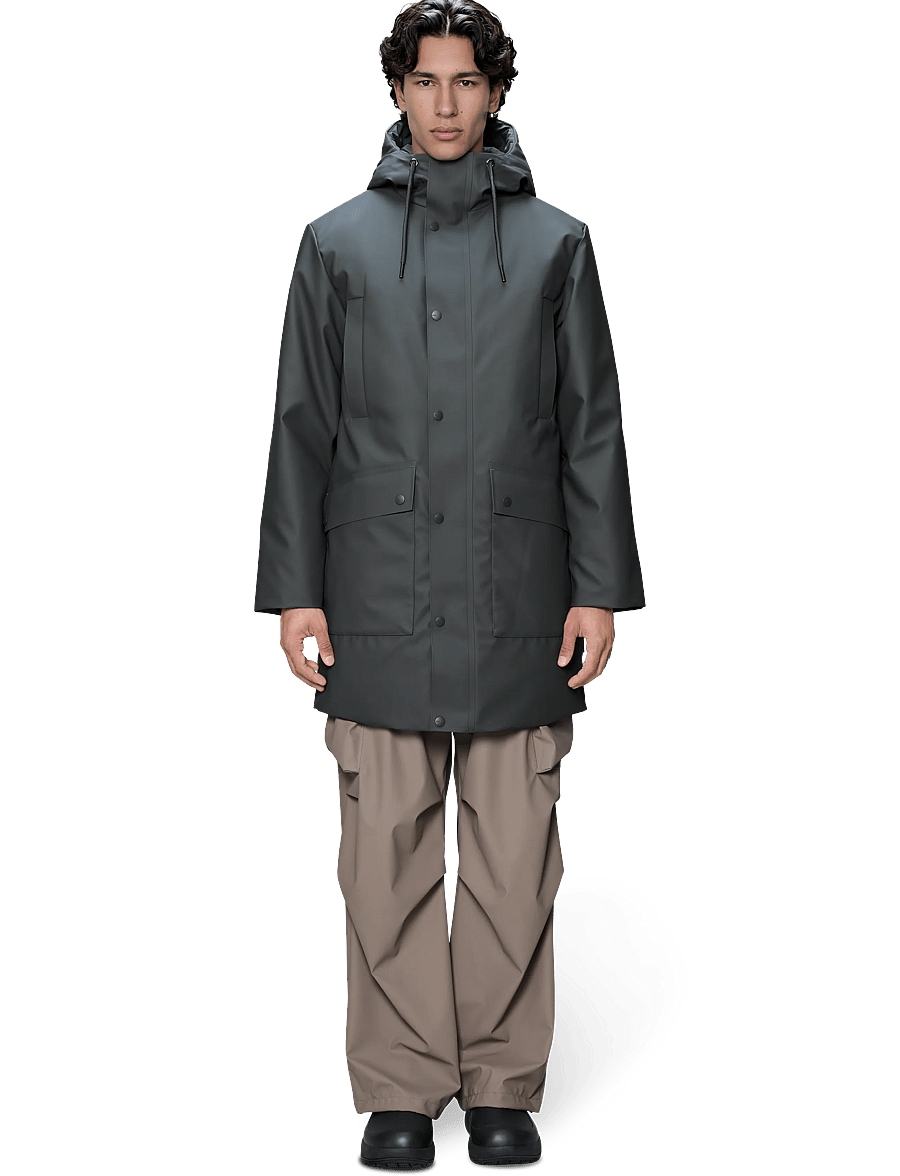 Rains - Nome Long Parka W3T3 - parkas - dark grey - 0
