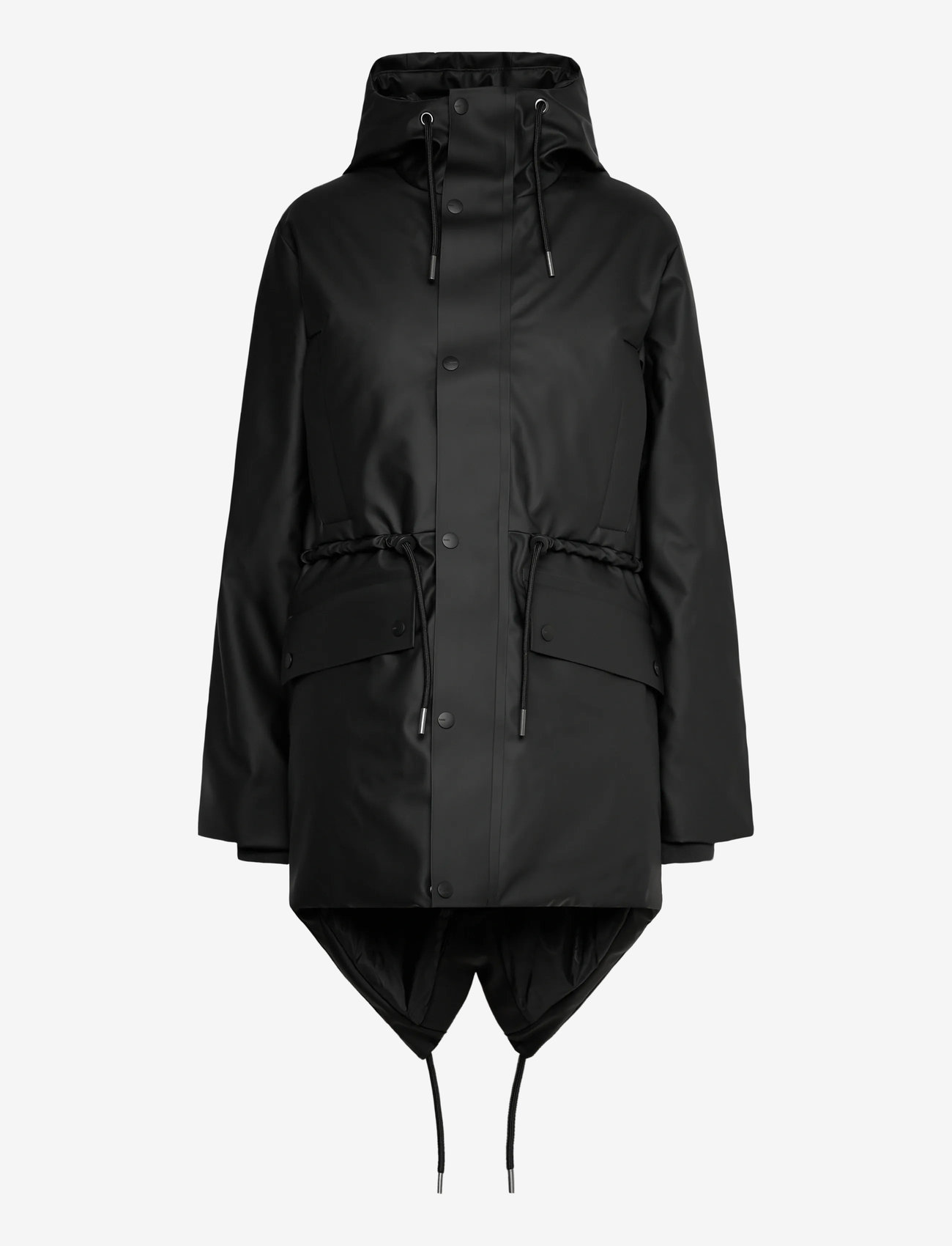 Rains - Nome String W Parka W3T3 - rain coats - black - 0
