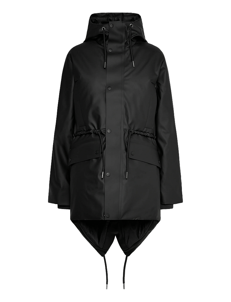 Rains - Nome String W Parka W3T3 - vihmamantlid - black - 0