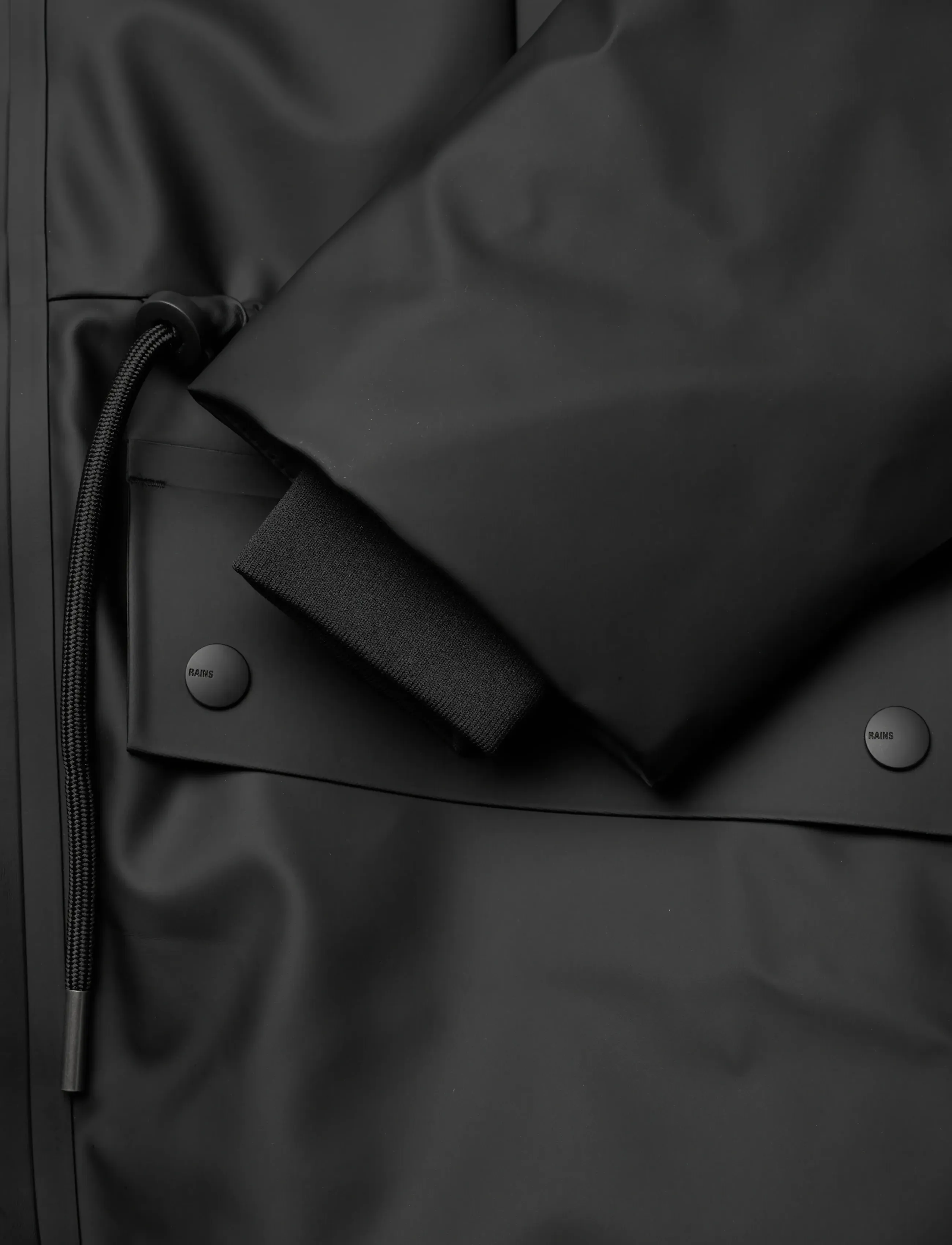 Rains - Nome String W Parka W3T3 - ulkovaatteet - black - 3